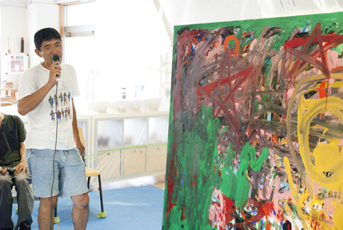 8月アートルーム「ペイントバトル巨大絵画に挑戦!」