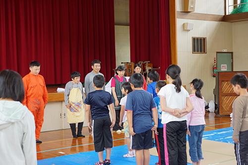 「ステージをつくるワークショップin米奥小学校」