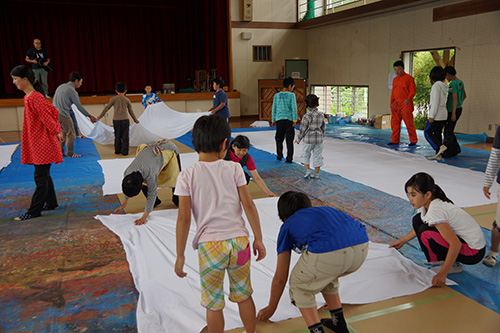 「ステージをつくるワークショップin米奥小学校」