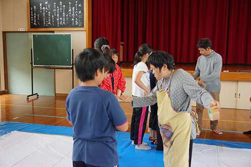 「ステージをつくるワークショップin米奥小学校」