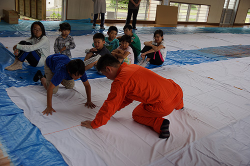 「ステージをつくるワークショップin米奥小学校」