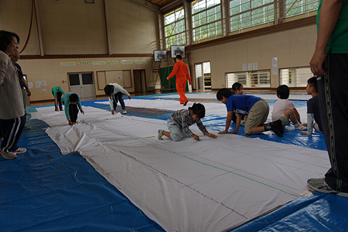 「ステージをつくるワークショップin米奥小学校」