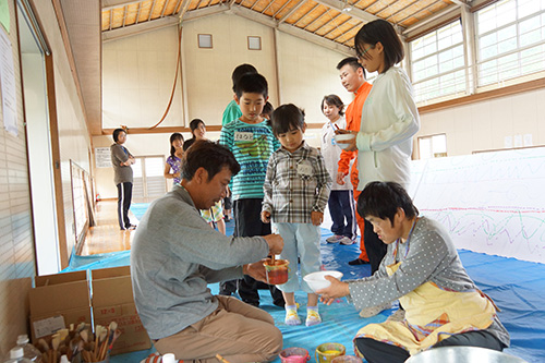 「ステージをつくるワークショップin米奥小学校」