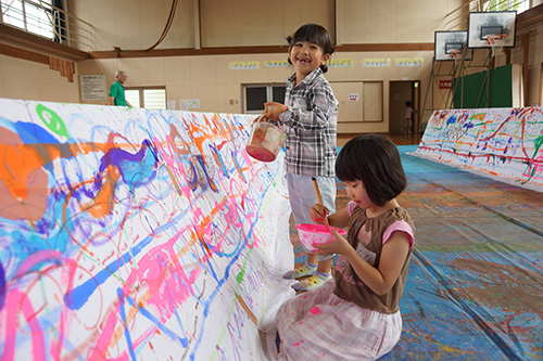 「ステージをつくるワークショップin米奥小学校」